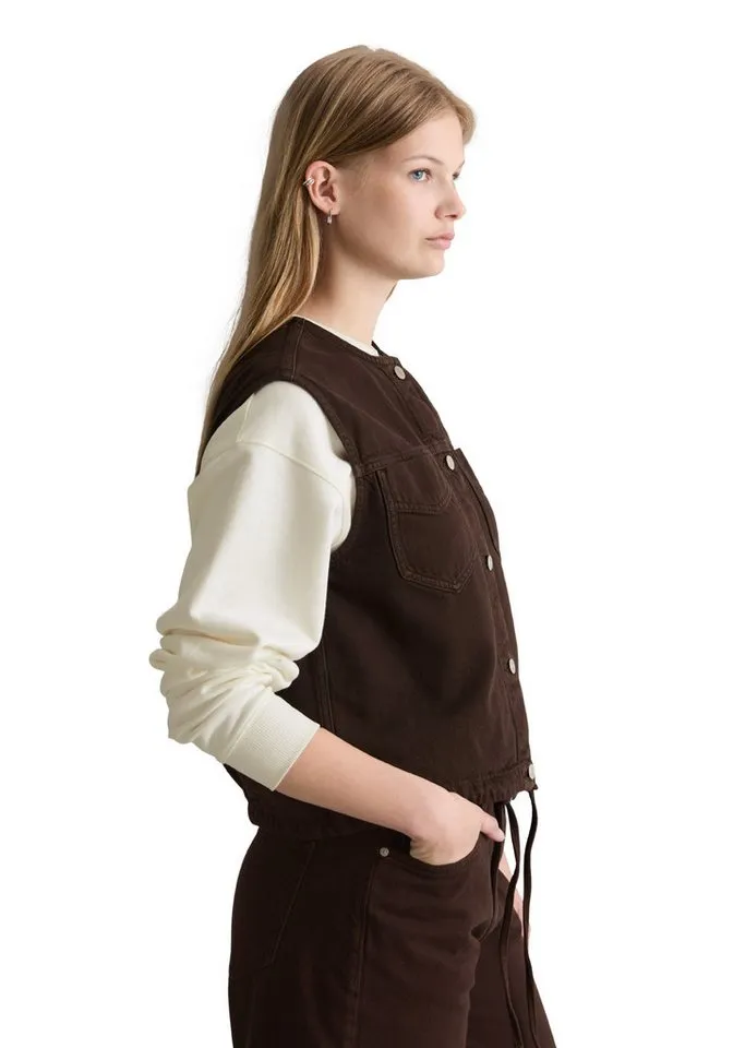 Marc O'Polo DENIM Jeansweste aus Organic-Cotton-Lyocell-Mix, Braun, – Produktbild 2 von 5