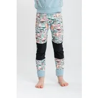 Babbily Babbily Verstellbare Kinderleggings mit verstärkten Knien - mitwachsend. Bio-Baumwolle, Grün - känguru, – Produktbild 1 von 1