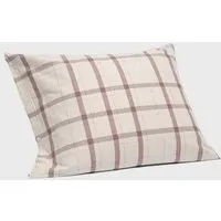 Yumeko Kissenbezug "Yumeko" aus Velvet Flanell, Mauve check, – Produktbild 1 von 1