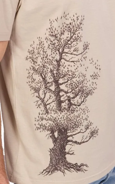 Life-Tree Life-Tree Organic Fairwear Shirt Men Pine Tree, Sand, – Produktbild 5 von 5