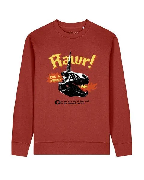 watapparel watapparel Sweatshirt Unisex Rawr, Earthy red, – Produktbild 1 von 2