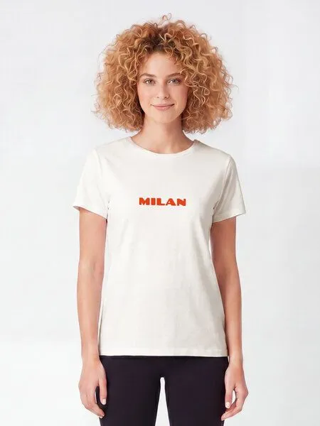 watapparel watapparel T-Shirt Frauen Milan Flora, Off white, – Produktbild 3 von 4