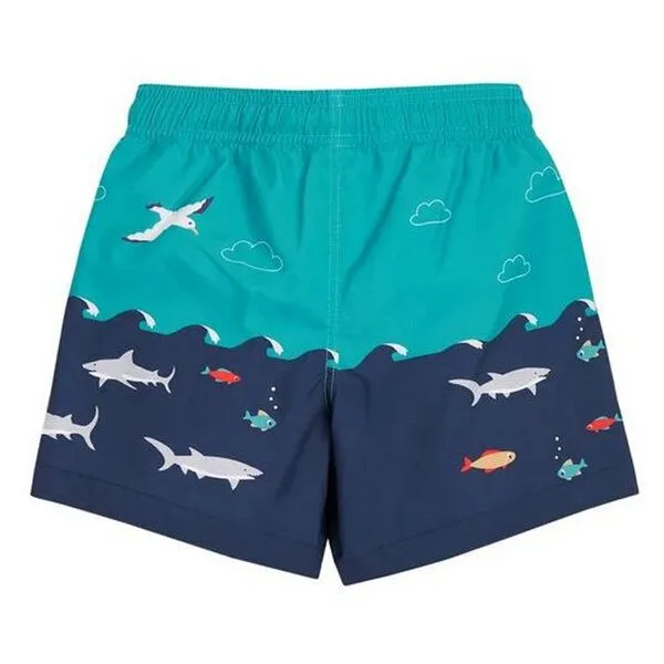 Frugi Frugi Badeshorts Oktopus und Hai Polkerris Board Shorts Lies Below Scene – Produktbild 3 von 3