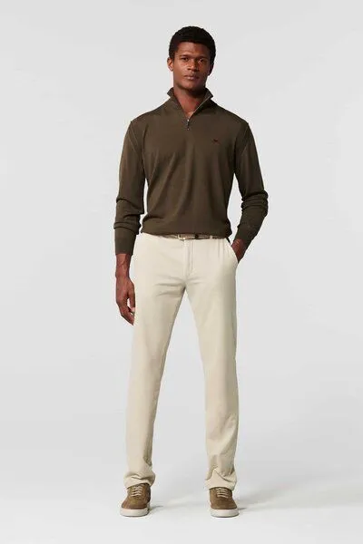Meyer MEYER Superstretch Premium Cord Chino, Weiß (bernstein), – Produktbild 2 von 4