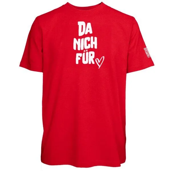 Spirit of Hamburg Spirit of Hamburg Biobaumwoll T-Shirt mit Spruch „Da nich für“, Rot, – Produktbild 1 von 2