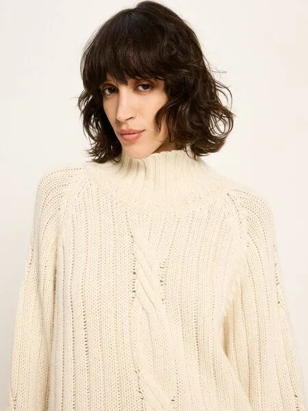 LANIUS LANIUS Rippenpullover, Off white, – Produktbild 3 von 4
