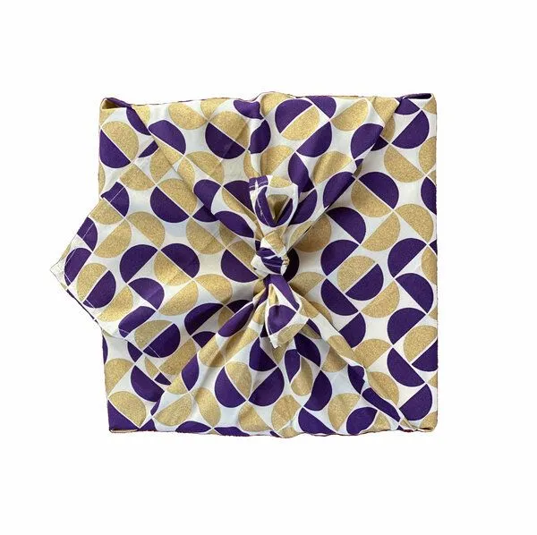 FabRap Gift Wrap FabRap Gift Wrap Wiederverwendbare Geschenkverpackung Furoshiki (einseitig), Gold moons (goldmonde), – Produktbild 2 von 4
