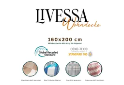 Wohndecke Wohndecke - 4 Jahreszeiten -160x200 cm / Sofadecke / Schlafdecke, livessa, Soft-Touch-Gefühl / 50% Baumwolle, 45% Acryl, 5% Polyester / 1650g – Produktbild 1 von 1