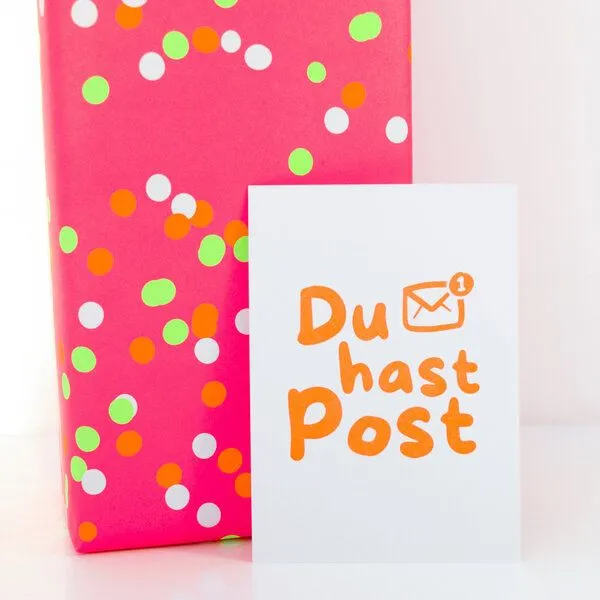Bow & Hummingbird Bow & Hummingbird Postkarte "Du hast Post" aus Recyclingpapier – Produktbild 2 von 2