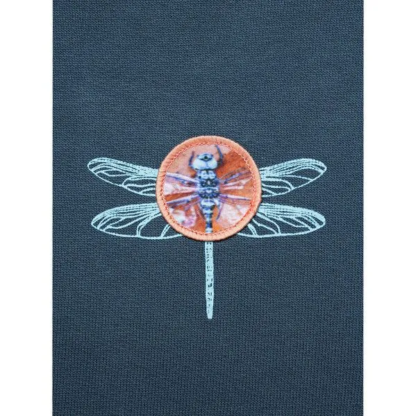 FÄDD FÄDD Damen Sweatshirt Pullover aus Bio-Baumwolle "DRACHENFLIEGE PÄP", Tannenblau (blau), – Produktbild 2 von 4