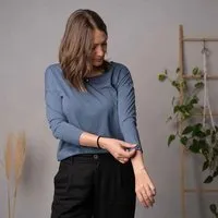Vresh Clothing Vresh Clothing Vleuri - 3/4 Longsleeve mit TENCEL(TM) Modal, Ozeanblau, – Produktbild 1 von 1