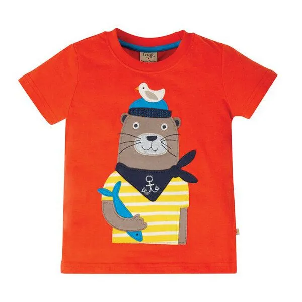 Frugi Frugi T-Shirt Otter in Koi Rot – Produktbild 1 von 3