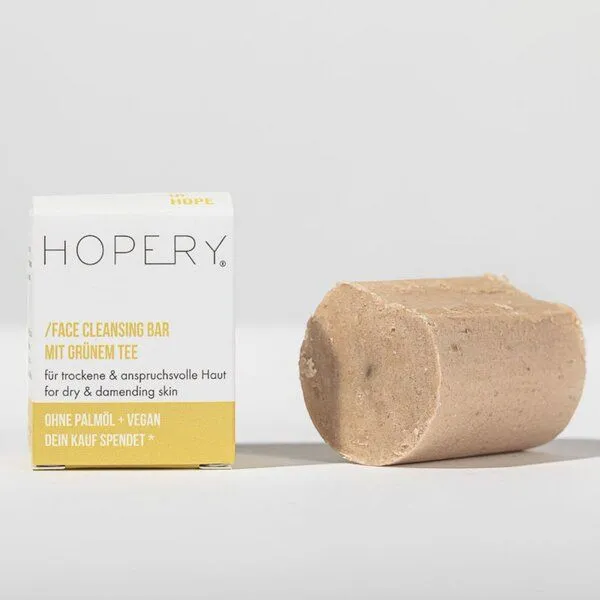 HOPERY HOPERY Gesichtsreinigung für trockene Haut - Face cleansing bar mit grünem Tee – Produktbild 2 von 3