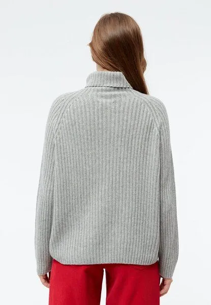 Givn Berlin Givn Berlin Strickpullover GBCASSIA mit Rollkragen aus recyceltem Wollgemisch, Mid grey, – Produktbild 3 von 4
