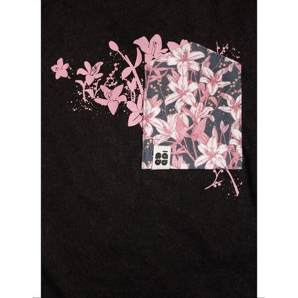 FÄDD FÄDD Damen T-Shirt Rundhals Bio-Baumwolle Wahrscheinlich Jasmin BT Schwarz, Schwarz, – Produktbild 2 von 3