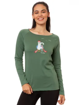 FellHerz Raglan Longsleeve Möwen-Liebe ivy green - L – Produktbild 1 von 1