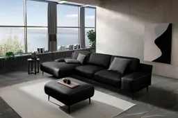 designwerk Ecksofa Forma L-Form, Designsofa mit aktuellem Fuß, Leder PAMPAS MADRAS, in hochwertiger Verarbeitung & tollem Sitzkomfort – Produktbild 1 von 1