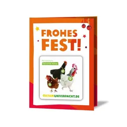 OxfamUnverpackt OxfamUnverpackt Spenden-Geschenk "Gackernde Hühner" (Weihnachtskarte mit Magnet) – Produktbild 1 von 1