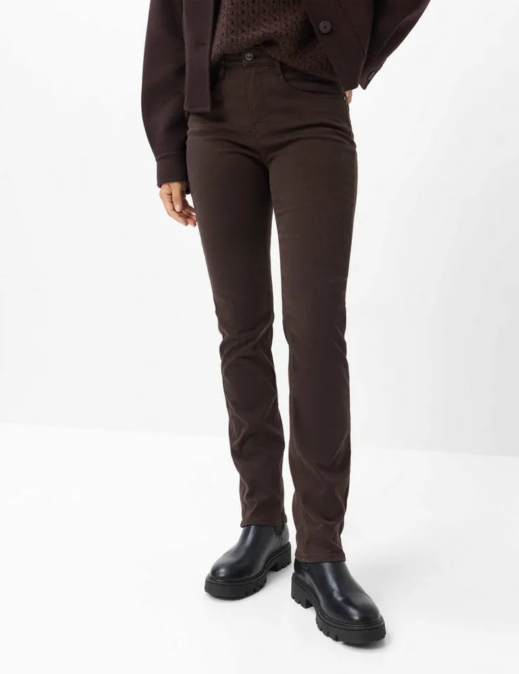 Brax Brax 5-Pocket-Jeans Style MARY Thermo Denim: Five-Pocket-Jeans im Regular Fit, Braun, – Produktbild 1 von 5