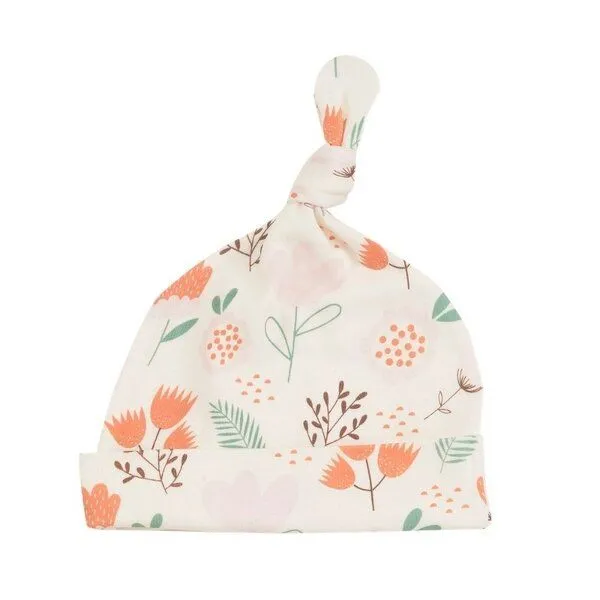 Pigeon by Organics for Kids Pigeon by Organics for Kids Kindermütze "Knotted hat", Flowers pink, – Produktbild 1 von 1