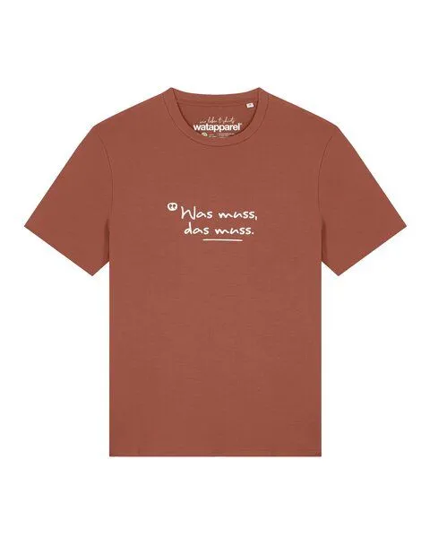 watapparel watapparel T-Shirt Unisex Was muss das muss, Heritage brown, – Produktbild 1 von 2