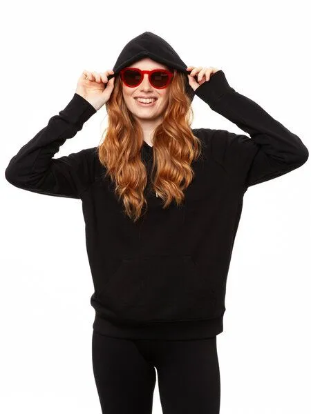 FellHerz FellHerz Damen Hoodie Kapuzenpullover, Schwarz, – Produktbild 5 von 6