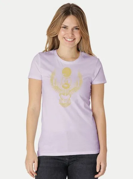 Peaces.bio - handbedruckte Biomode Peaces.bio - handbedruckte Biomode Damen Fit T-Shirt Cheper, Lavendel, – Produktbild 2 von 2