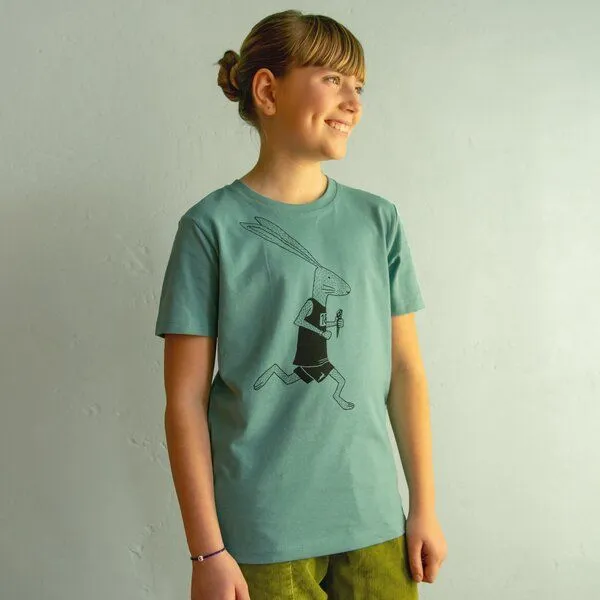 Cmig Cmig Laufhase Kinder T-Shirt, Teal monstera (blau), – Produktbild 1 von 4