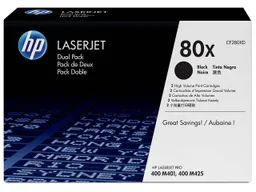 Hewlett Packard hp Twinpack Druckkassetten CF280XD, Nr. 80X schwarz – Produktbild 1 von 1