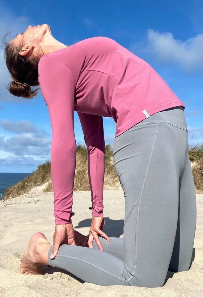 ESPARTO ESPARTO Yogashirt Langarmshirt Vicitra Ärmel mt Daumenloch, Rosa, – Produktbild 3 von 3