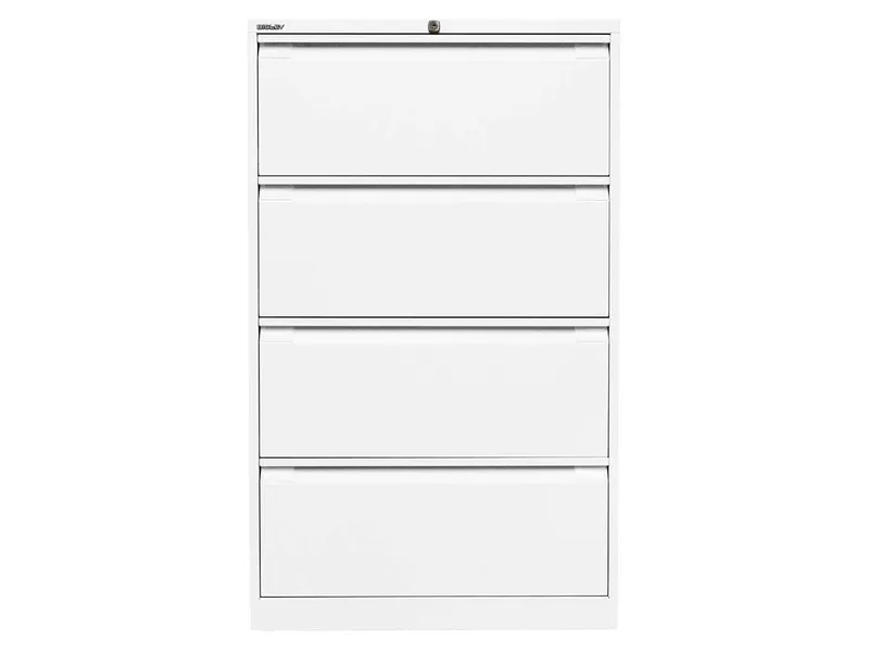 Bisley Bisley Registraturschrank verkehrsweiß 4 Schubladen 2-bahnig – Produktbild 1 von 1