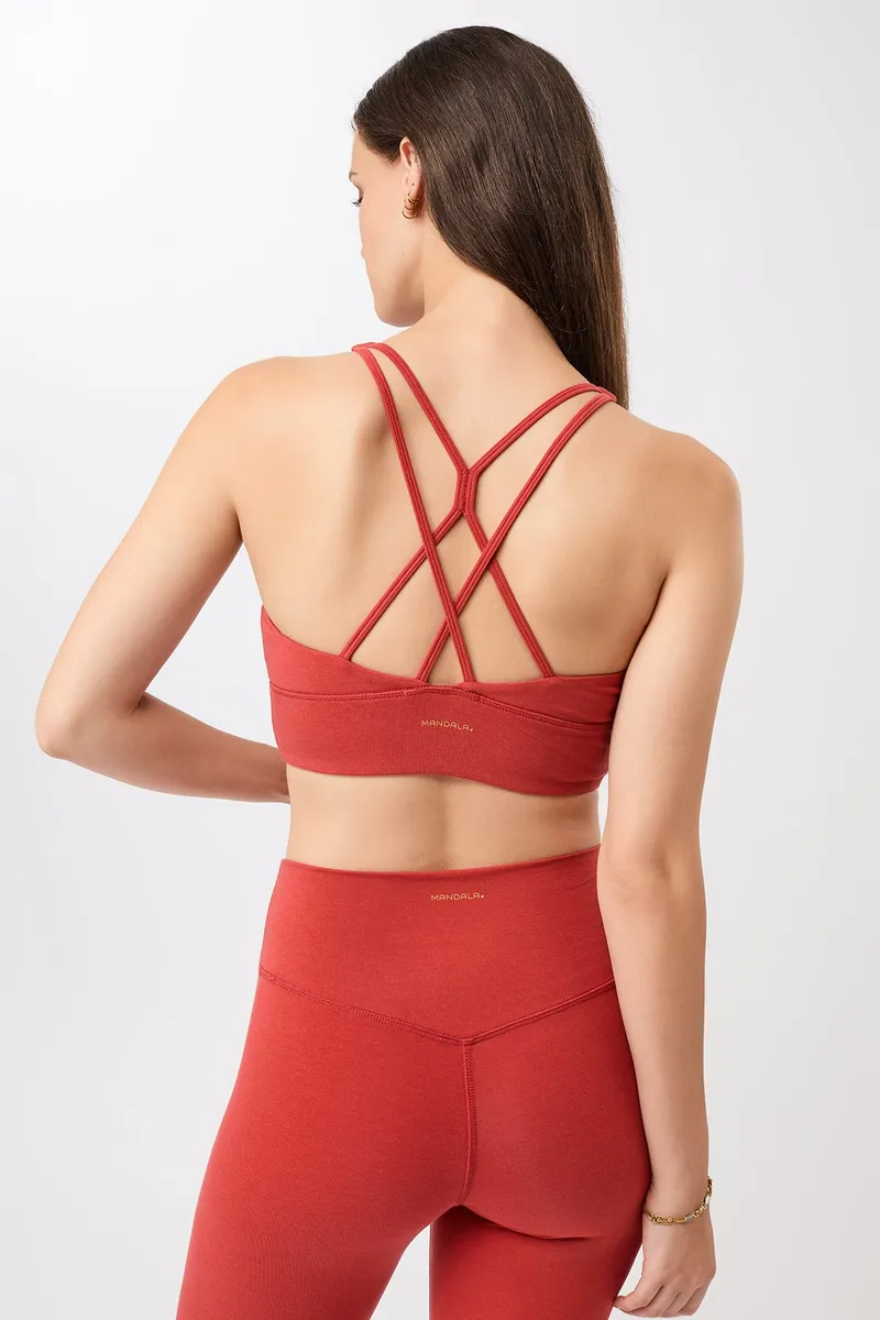mandala MANDALA Damen vegan Bh New Studio Siena, Rot, – Produktbild 2 von 2