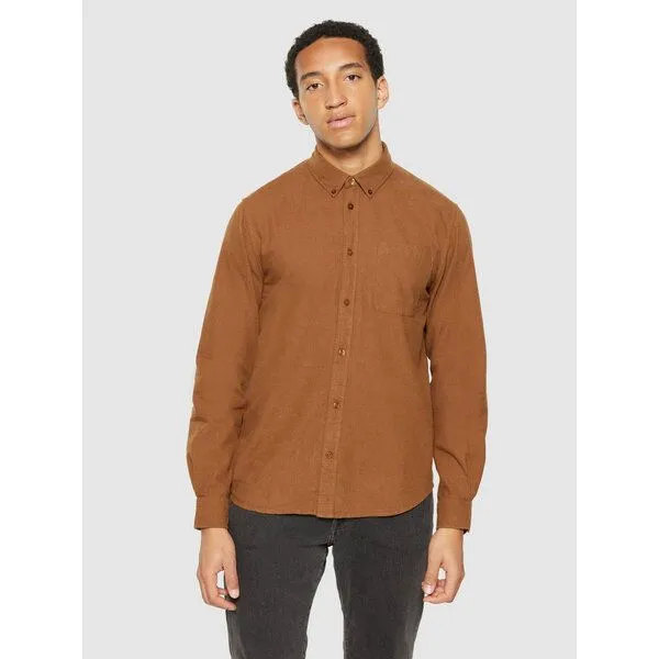 KnowledgeCotton Apparel KnowledgeCotton Apparel Flanellhemd- Elder Regular Fit - aus Biobaumwolle, Braun (dachshund), – Produktbild 1 von 3