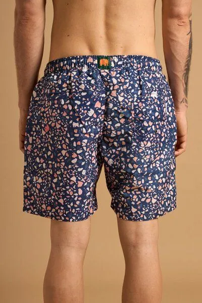 Trendsplant Trendsplant Terrazzo SEAQUAL®YARN Swim Trunks, Blau, – Produktbild 4 von 4