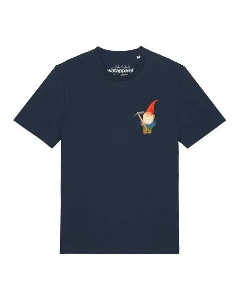 watapparel watapparel T-Shirt Unisex Gartenzwerg, French navy, – Produktbild 1 von 2