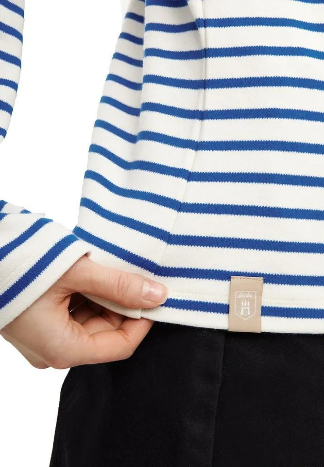 derbe derbe Langarmshirt Interstriped Damen Longsleeve (1-tlg), Weiß, – Produktbild 1 von 4