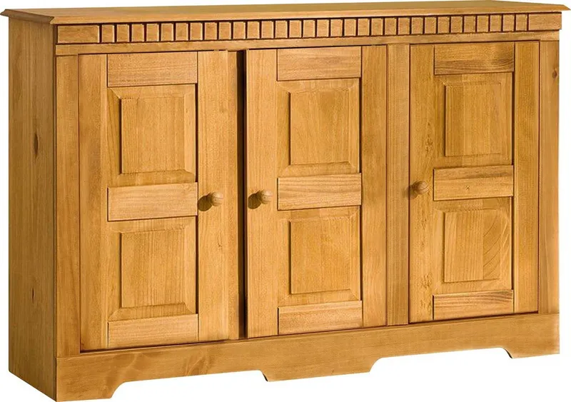 OTTO home Sideboard Lisa, Kommode aus massivem Kiefernholz, Breite 158,5 cm, Beige, – Produktbild 1 von 8