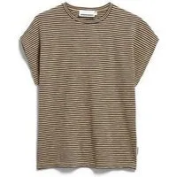 ARMEDANGELS ARMEDANGELS SLUB JERSEY STRIPE Damen T-Shirt aus Bio-Baumwolle, Tinted navy-golden hay, – Produktbild 1 von 2