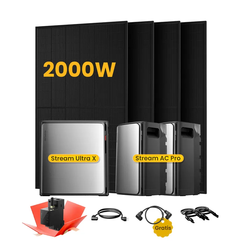 EcoFlow EcoFlow Stream Ultra X, All-in-One Speicher für Balkonkraftwerke, mit 4 x 500 Bifaziale Solarmodule, by Powerness - Stream Ultra X + 2 x Stream AC Pro | 7680Wh / Gratis Smart Meter / Standardversand – Produktbild 1 von 1