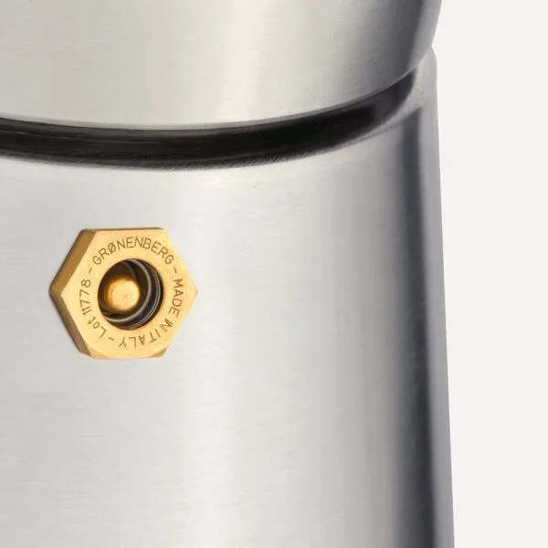 GROENENBERG GROENENBERG Espressokocher Induktion 4 oder 6 Tassen (200-300 ml) aus Edelstahl | mit Reduziersieb & Ersatzdichtung – Produktbild 4 von 4