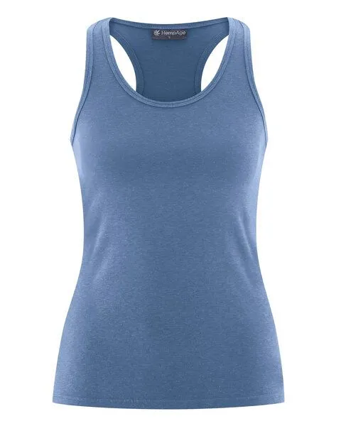 HempAge HempAge Damen Yoga Tanktop Hanf/Bio-Baumwolle, Blueberry, – Produktbild 2 von 4