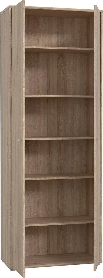 FORTE Schuhschrank Tempra, Mehrzweckschrank, 2 Türen, Einlegeböden, Höhe 197,5 cm Breite 73,7 cm, Beige, – Produktbild 6 von 8