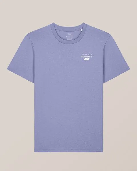 THE FACE OF ELEMENTS THE FACE OF ELEMENTS Airy - Regular Fit T-Shirt aus 100% Bio-Baumwolle, Violet (lila), – Produktbild 4 von 4