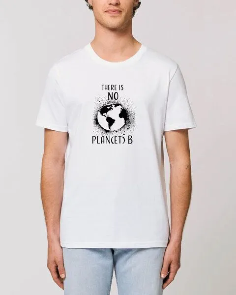 Human Family Human Family Bio Unisex T-Shirt "There is NO Plan(et) B", Weiss, – Produktbild 2 von 4