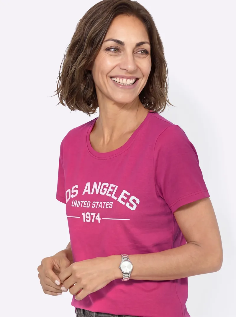 Witt Shirt fuchsia-ecru, Fuchsia-ecru, – Produktbild 2 von 2