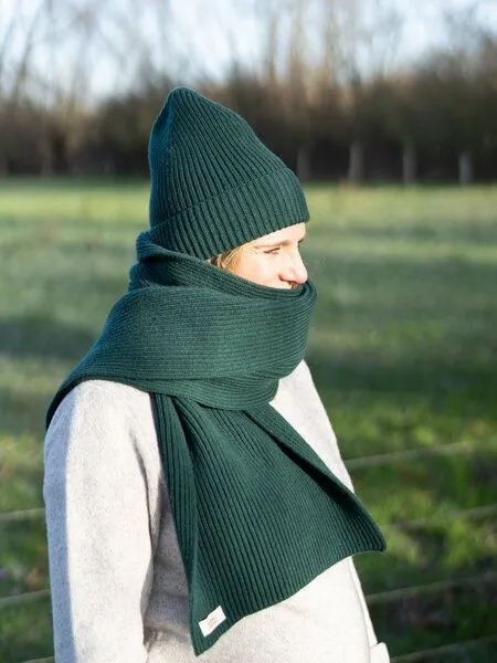 FUXBAU FUXBAU Merino Schal extra lang, Grün, – Produktbild 1 von 3