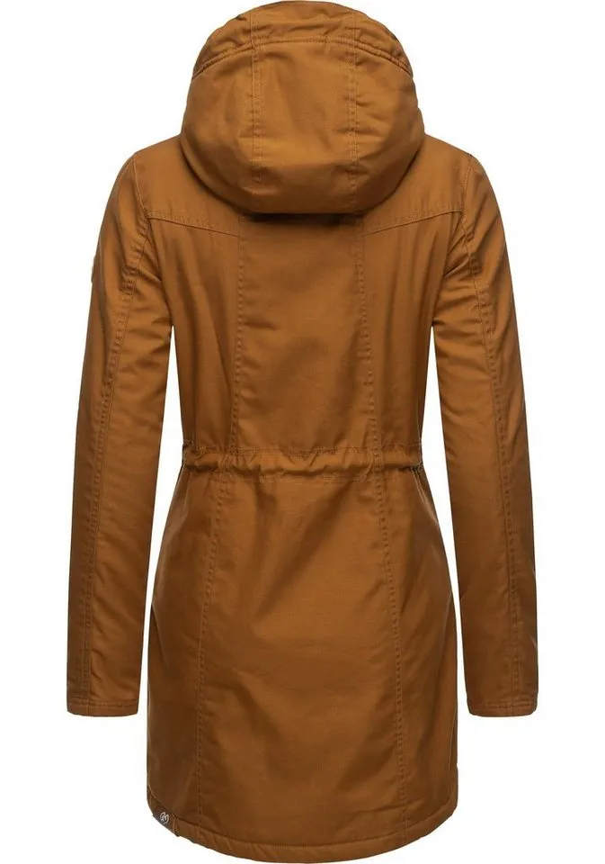 ragwear ragwear Wintermantel Elsie stylischer Winterparka mit Kapuze und Teddyfleece, Braun, – Produktbild 4 von 5