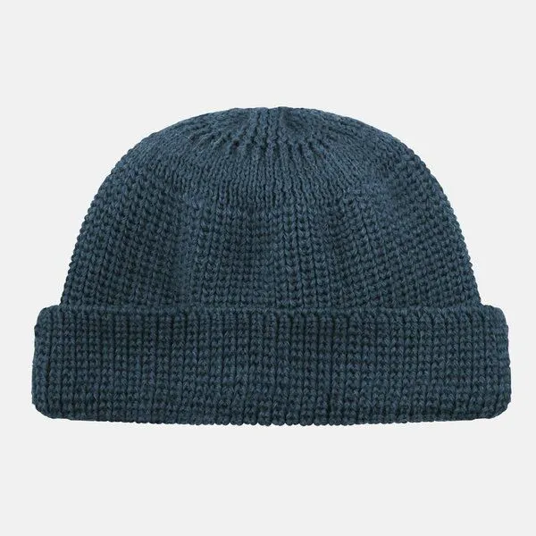 Hanseheld Hanseheld Strickmütze Seebär GOTS Dockermütze Seemannsmütze kurz und flach, Jeans-blau meliert, – Produktbild 1 von 1