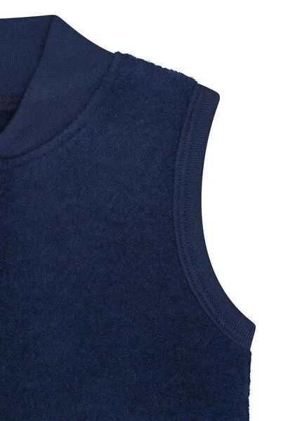 loud + proud loud + proud Babys & Kinder Weste aus Wollfleece, GOTS-zertifiziert, Ultramarine(blau), – Produktbild 3 von 3