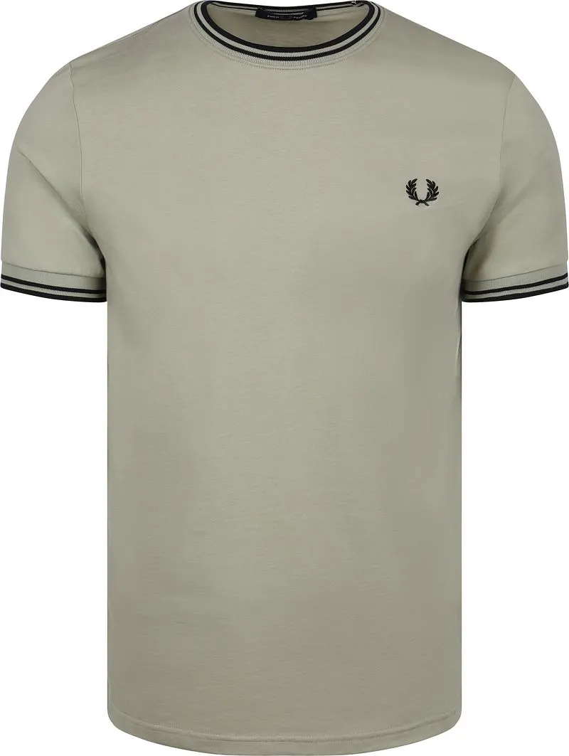 Fred Perry Fred Perry Twin Tipped T-Shirt Grün S23 - Größe XXL, Grün, – Produktbild 2 von 5